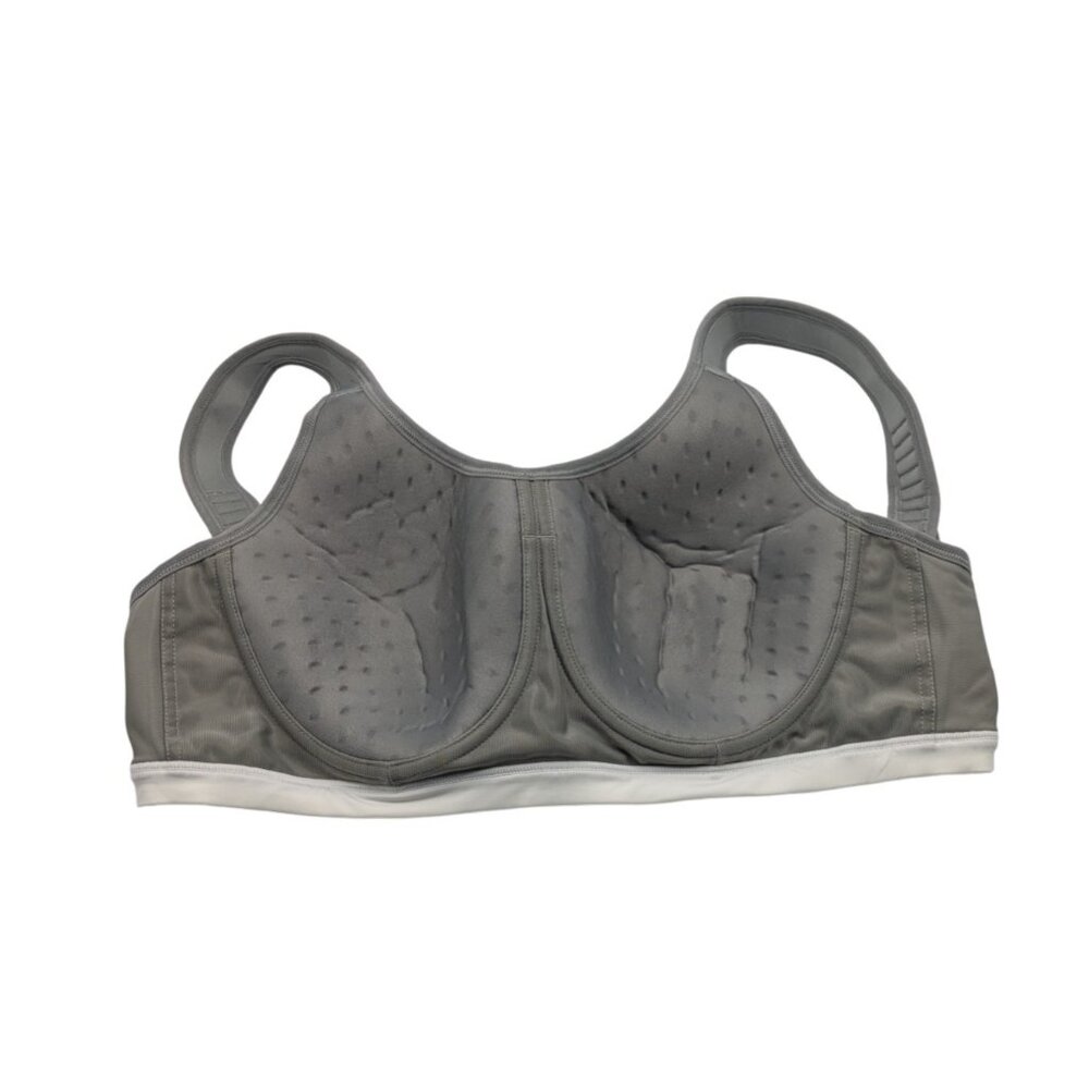 Livi Active Sports Bra 38C Full Coverage Underwire Sports White Gray - Picture 8 of 9